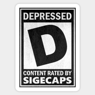 Rated D For Depressed Sticker